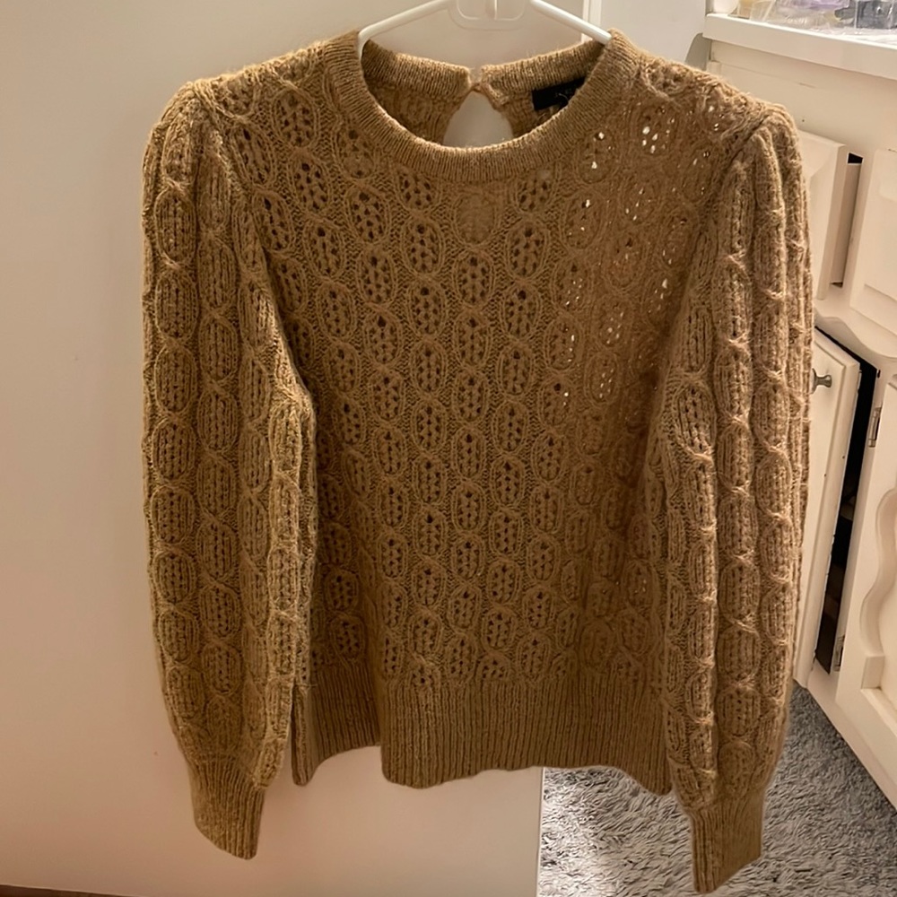 Camel J. Crew sweater; size small